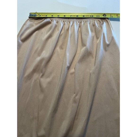 Vintage Vassarette Tan/Beige Half Slip With Slide Split And Lace Trim Large - Picture 5 of 7